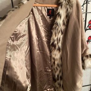 3/4 length faux suede jacket